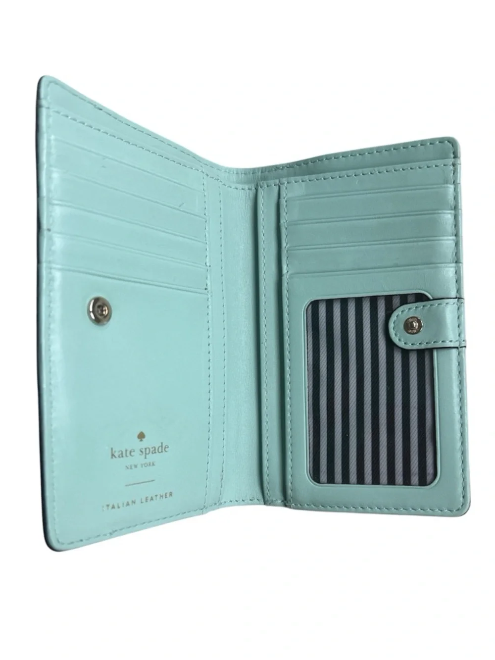 Kate Spade Slim Colorblock Bifold Italian Leather Wallet in EUC